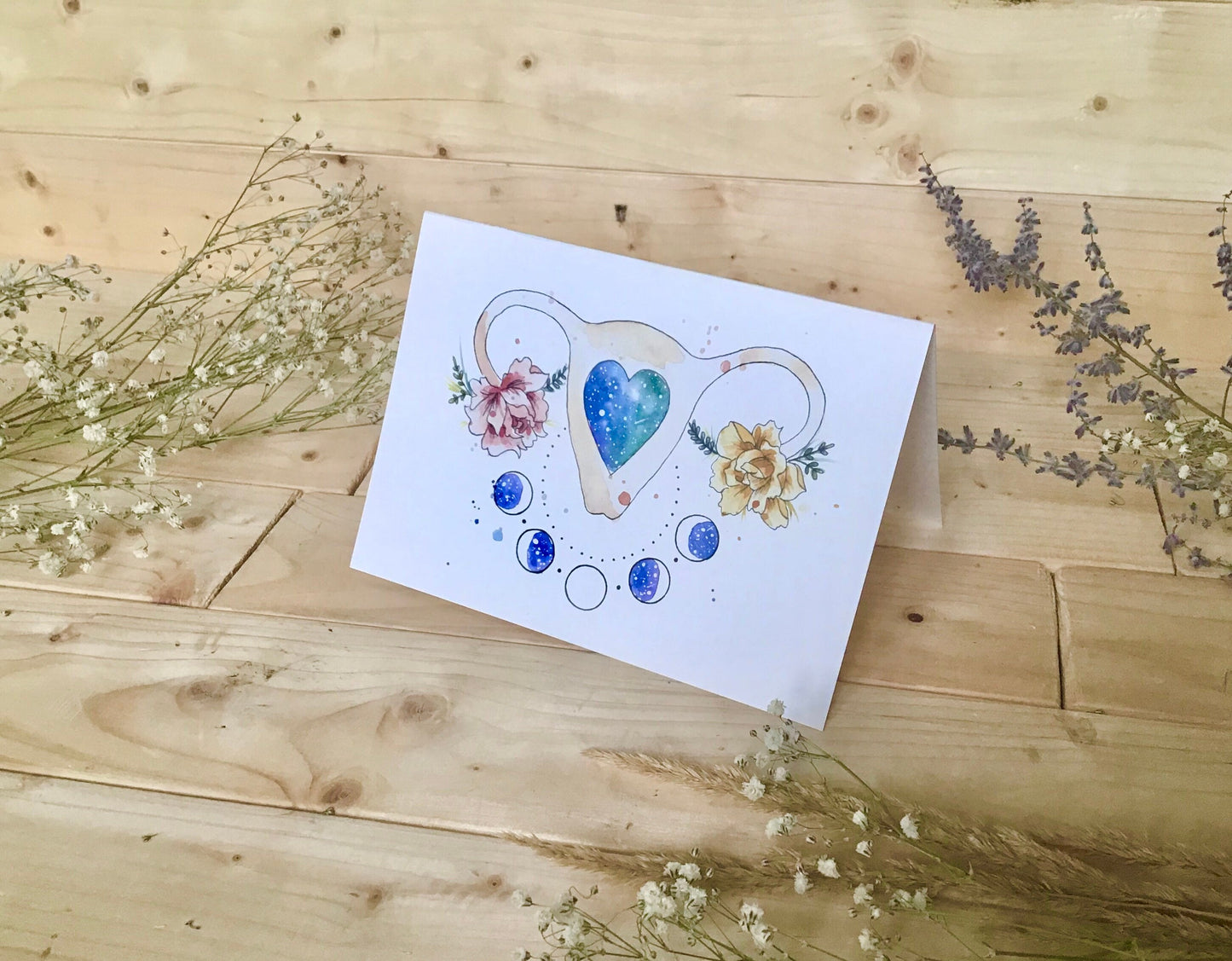 Carte de souhaits UTERUS EN FLEURS
