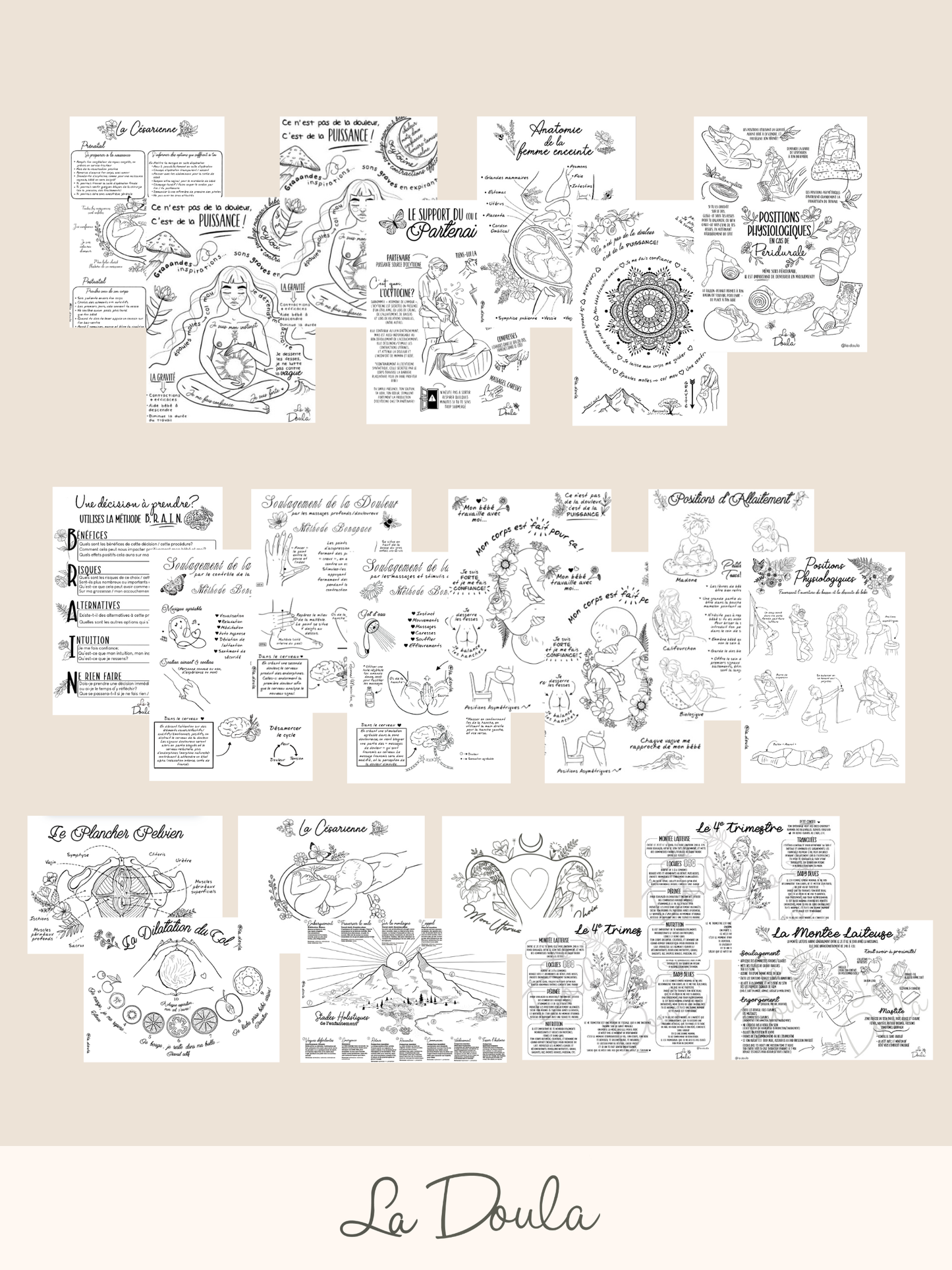 LOT COMPLET Préparation à la naissance Art-Thérapie (Version Papier)