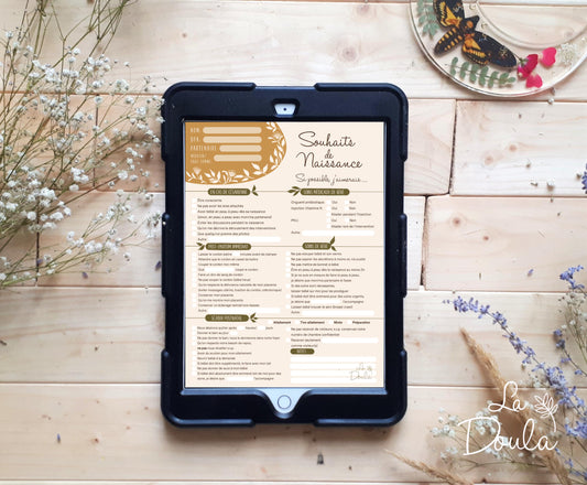 Plan de Naissance checklist (2e version)