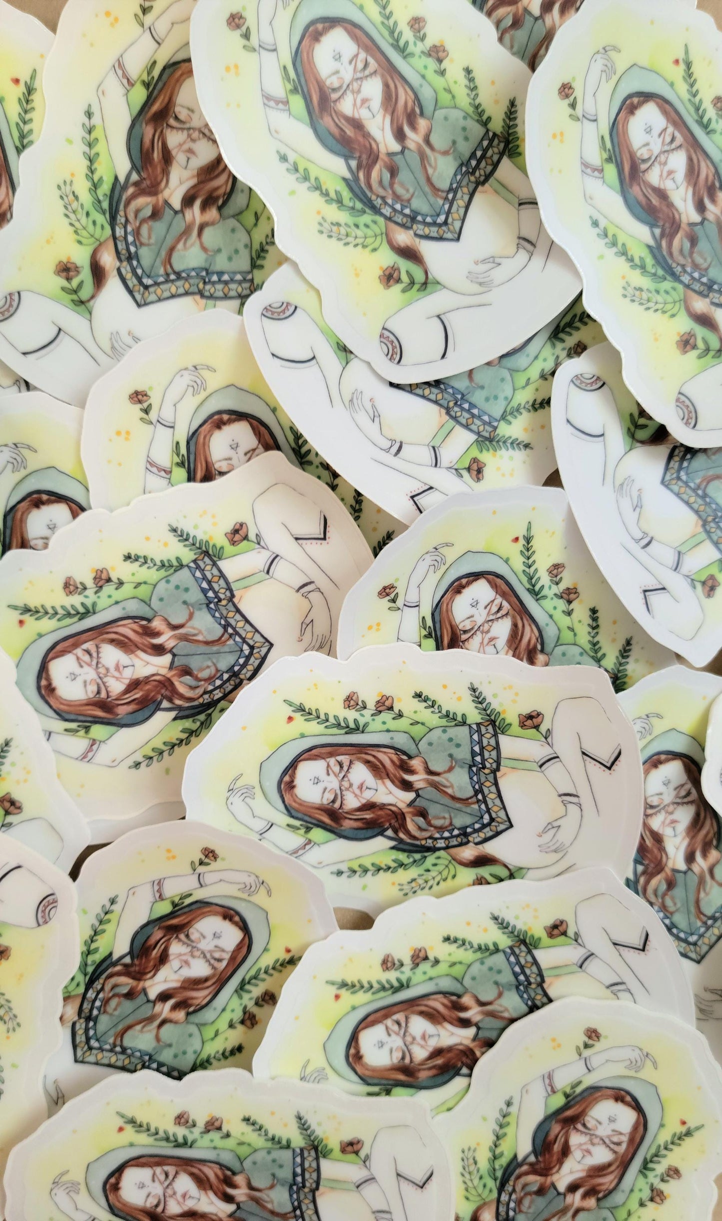 Sticker hydrofuge en vinyle WOLF MOTHER