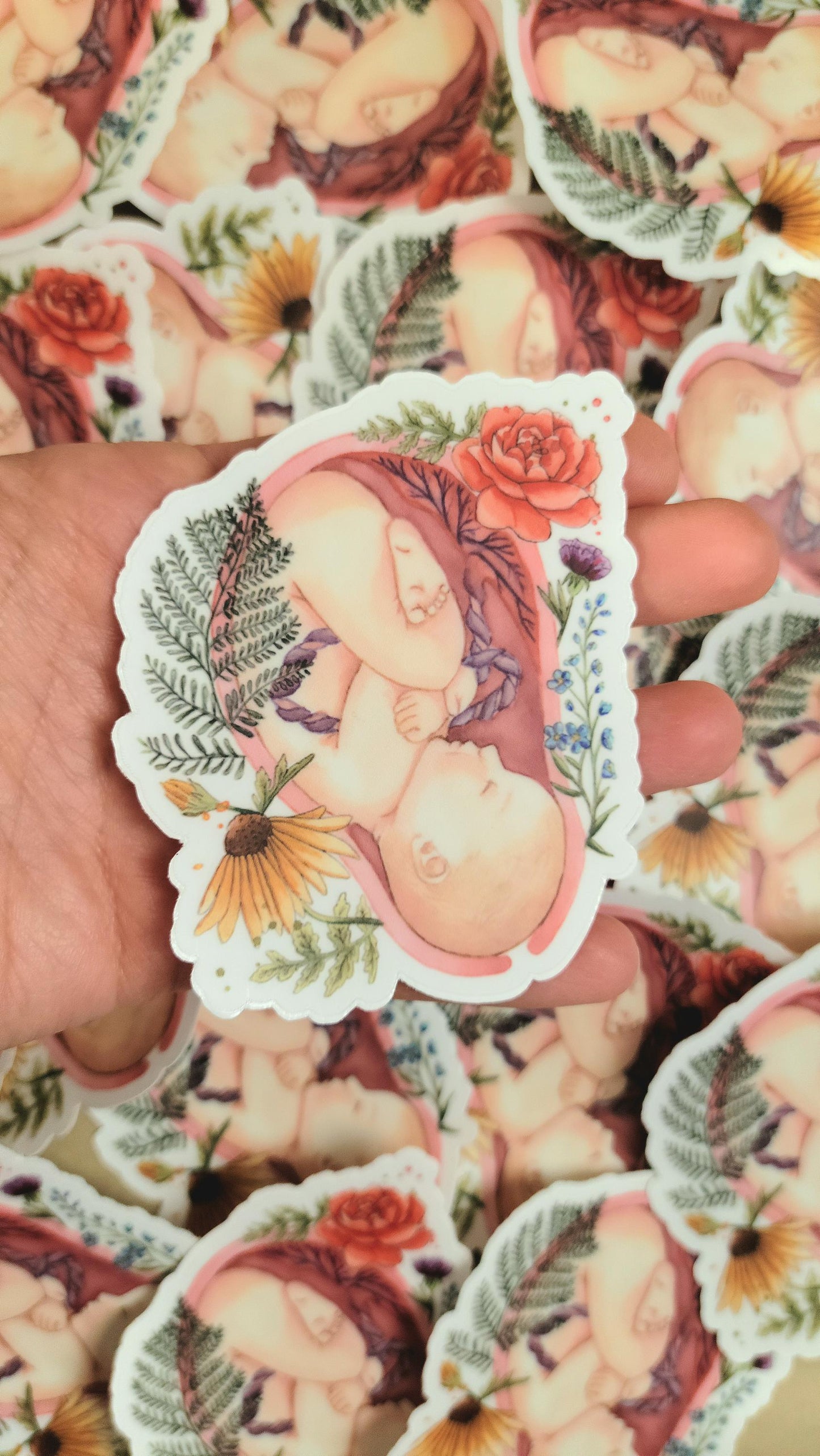 Sticker hydrofuge en vinyle IN UTERO