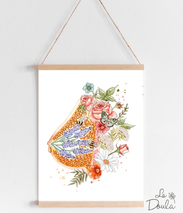 Liquid Gold watercolor poster