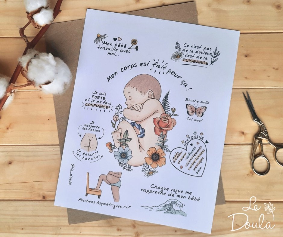 Baby in Utero *breech* (color version)