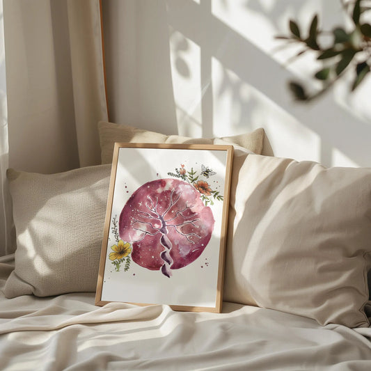 Affiche aquarelle LE PLACENTA