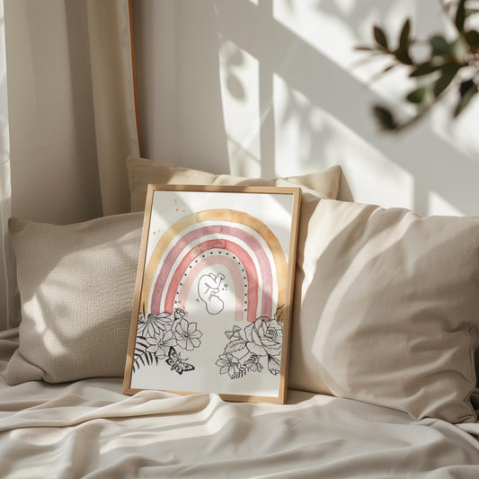 Affiche aquarelle RIGHT PLACE, RIGHT TIME